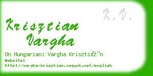 krisztian vargha business card